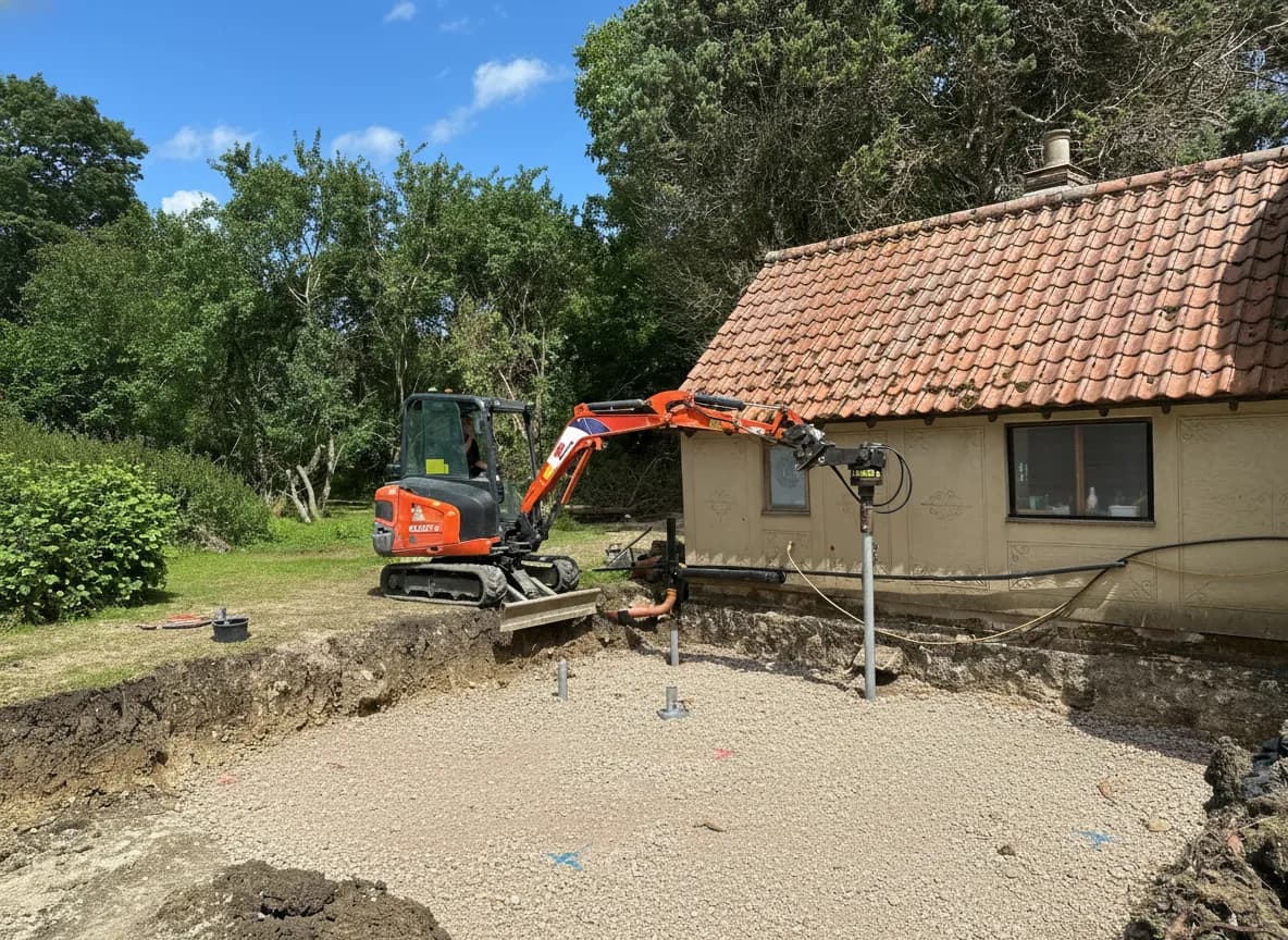 Screw Piling project in Arkesden, Essex — Bulls Green Cottage, photo 4