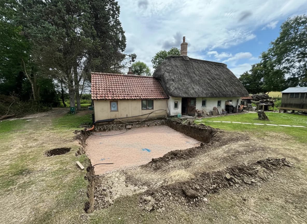 Screw Piling project in Arkesden, Essex — Bulls Green Cottage, photo 1